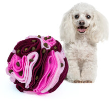 Pet Snuffle Ball, Puzzle Sniffing Interactive Dog Ball for Blind Dogs Training Stress Relief Dog Enrichment Toys Treat Machine Washable (15cm