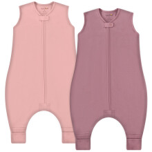 Organic Cotton Toddler Sleeping Bag with Legs 0.5 TOG Sleep Sack 2-Pack | Breathable