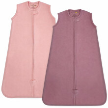Organic Cotton Baby Sleeping Bag 2.5 TOG Wearable Blanket Sleep Sack 2-Pack