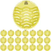 Urinal Screens Deodorizer 20 Packs, Urinal Mats Pads Yellow Lemon Scented | Anti-Splash Urinal Cakes, Lasting Odor Freshener Urinal Block