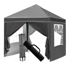 Pop Up Gazebo, Gazebo with Removable Sidewalls, Sturdy Frame, Weather-Resistant Protection, Ideal for Outdoor Events, Parties, and Markets (grey)