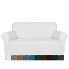 MAXIJIN Thick Velvet Sofa Covers 2 Seater Super Stretch Non Slip Loveseat Covers for Living Room Dogs Cat Pet Plush Love Seat Couch Slipcovers
