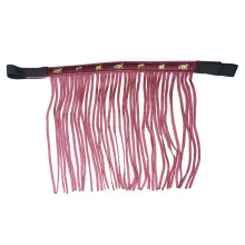 Fly Fringe for Horses, Fly Mask with Fringes and Fastening, Fly Cover for Shetty, Pony, Cob, Warmblood, Kb (X-Full), Bordeaux)