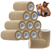 ANAMPION Self-Adhesive Football Sock Tape 7.5cmx4.5m(Flesh Color,12 Rolls)