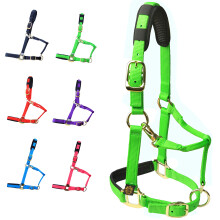 T TEKE Adjustable Horse Halters by Heavy Duty Soft Nylon, Padded with Anti-rubbing Waffle Neoprene on Both Crown & Nose
