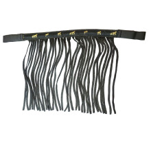 Fly Fringe for Horses, Fly Mask with Fringes & Fastening, Fly Cover for Shetti, Pony, Cob, Warmblood, Kb (Pony, Black)