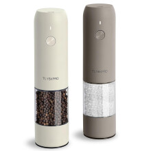 TLYSXPRO Electric Salt and Pepper Grinder Set, USB Rechargeable, Automatic Salt and Pepper Mill Grinder with Adjustable Coarseness