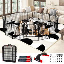 Dog Playpen Outdoor for Medium/Large Dogs 91.5cm High, Heavy Duty Dog Playpen with Rustproof and Sturdy Stakes