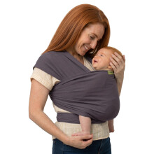 Boba Baby Wrap Carrier, Stretch Bamboo Sling, Serenity Charcoal | Breathable Bamboo-Blend Knit