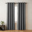 (Dark Grey) 66x84 Dual Panel Blackout Curtains Pair with Tie Backs Ringtop Eyelet Ready Made Drapes 1