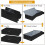 JUPELI 50L Under Bed Storage Boxes with Lids, 2 Pack, Black | Sturdy Side and Bottom Support, Foldable Thick Fabric, for Clothes, Bedding 6