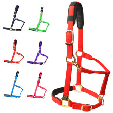 T TEKE Adjustable Horse Halters by Heavy Duty Soft Nylon, Padded with Anti-rubbing Waffle Neoprene on Both Crown & Nose