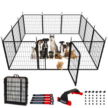 Dog Playpen Indoor/Outdoor 81.3cm High, Portable Dog Playpen with Easy-Carry Straps,12 Panels Dog Pen Play Pen for Medium/Large Dogs,Rustproof Pet
