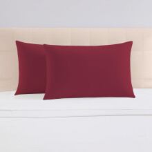 Pizuna 100% Cotton Housewife Pillowcase 2Pc Red 48x74cm 1000 Thread Count