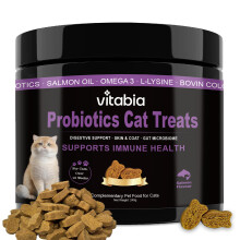 Probiotics for Cats with Lysine, Omega 3 Fish Oil & Vitamins | Cat Treats for Itchy Skin