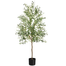 YOLEO 7FT Artificial Olive Tree for Home Office Indoor Decor (Style 2) | Lifelike Faux Silk Tree 210cm