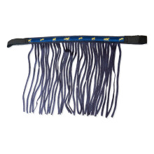 Fly Fringe for Horses, Fly Mask with Fringes and Fastening, Fly Cover for Shetty, Pony, Cob, Warmblood, Kb (Thoroughbred (Cob), Blue)