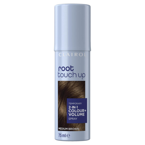 Clairol Clairol Root Touch Up Spray, Temporary Grey Coverage & Volume 2-in-1 Spray, Medium Brown, 75ML