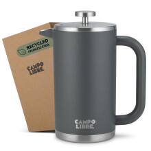 Campo Libre. Giorgio. French Press, Coffee Press - 1000ml Stainless Steel Cafetiere, Double-Wall Insulated, Plastic-Free