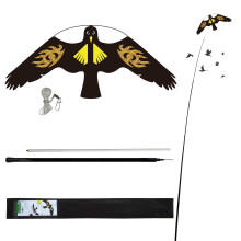 Bird Scarer Kite with 4m Pole Crop Protector Bird Hawk Flying Kite