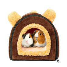 Pantula Warm Guinea Pig Bed House in Winter - Cave Cozy Hamster Rabbit Bed with Removable Pad