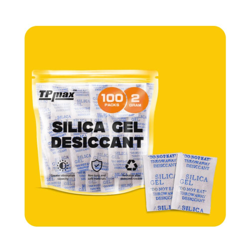 100 Packets 2 Gram Silica Gel Desiccant Absorber Dehumidifiers