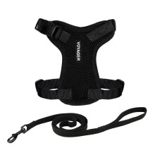 Voyager Step-in Lock Cat Harness and Reflective Cat Leash with Neoprene Handle by Best Pet Supplies
