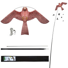 Bird Scarer Kite With 4m Pole Crop Protector Bird Hawk Flying kite | Deterrent for Gardens Farms and Docks丨Keeps Birds