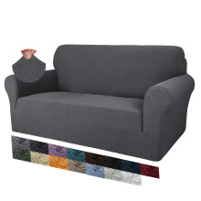 MAXIJIN Creative Jacquard Couch Covers for 2 Seater, Super Stretch Non Slip Love Seat Sofa Cover for Dogs Pet Friendly Elastic Furniture Protector