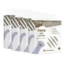 Tofu Cat Litter, Clumping Kitty Litter, Flushable,Pea Fiber,Dust Free, Odor Control, Low Tracking, Lightweight