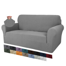 MAXIJIN Creative Jacquard Couch Covers for 2 Seater, Super Stretch Non Slip Love Seat Sofa Cover for Dogs Pet Friendly Elastic Furniture Protector