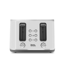 Morphy Richards Motive 4 Slice Toaster, Browning Controls, Reheat, Cancel & Defrost Settings, Bread Lever, Removeable Crumb Tray,Electromagnet Cover