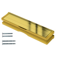 Keypak 12" Door Letter Box Letterplate (Gold/Polished Gold, 40-80mm)