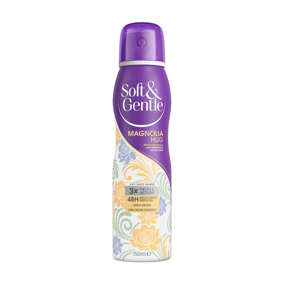 6 x 150ml Soft & Gentle Magnolia Hug Anti-Perspirant Deodorant Spray - Image 11