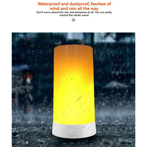 USB Rechargeable LED Flame Lamp Simulates Realistic Flame Effects for Bar Interior Decoration Ambient Night Light 2