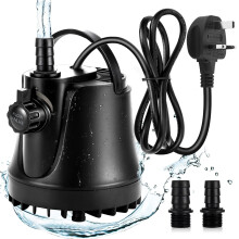 AQQA Submersible Water Pump, Ultra Quiet Adjustable Aquarium Water Pump | Submersible aquarium water pump, high lift, 5.9Ft cord