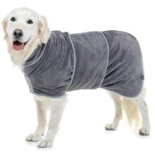 Lucky Paws UK Dog Drying Coat - Luxurious Double Layer Dog Towel Robe - Dry Your Dogs in Minutes