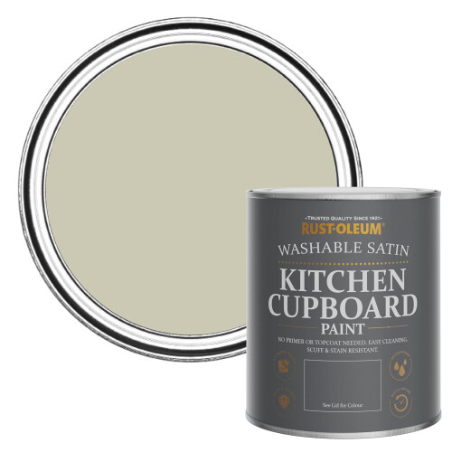 Rust-Oleum Rust-Oleum Grey Scrubbable Kitchen Cupboard Paint in Satin Finish - Half Light 750ml
