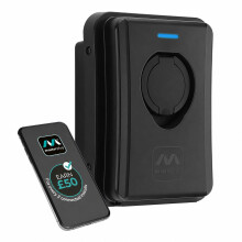 Masterplug Smart EV Home Wall Charger for Type 2 Electric and Plug-In Hybrid Vehicles, Socket Only, Mode 3, Auto-Lock, Solar Charging, Single Phase,