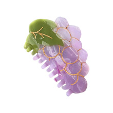 (Grape) Acetate Claws Hair Clips With Playful Fruit Shapeds Hairpins For All Hair Types And Occasions Multicolor
