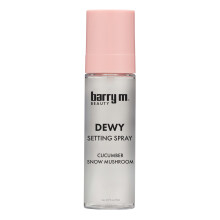 Barry M Fresh Face Dewy Finish Setting Spray, Long-lasting, Formulated with Hydrating Cucumber Extract and Moisturising Snow Mushroom, Clear