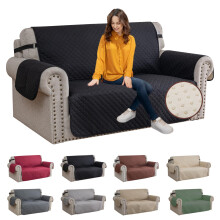 XINEAG Quilted Sofa Covers 2 Seater, Water Resistant Loveseat Covers Sofa Slipcovers with Pockets, Non Slip Sofa Cover for Dogs Pets