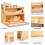 Large Bamboo Bread Bin 2 Tier Breadbox Kitchen 19.7"x9.8"x14.5" Natural 4