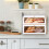Large Bamboo Bread Bin 2 Tier Breadbox Kitchen 19.7"x9.8"x14.5" White 3