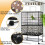 2Pcs Large Bird Cage Cover, Bird Cage Seed Catcher, Adjustable Soft Nylon Mesh Net with Daisy Pattern 4