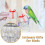 2Pcs Large Bird Cage Cover, Bird Cage Seed Catcher, Adjustable Soft Nylon Mesh Net with Daisy Pattern 5