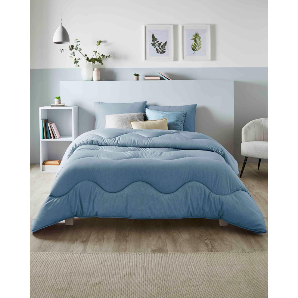Night Lark Coverless Duvet Linen Collection – Coverless Duvet Double 10.5 Tog with Advanced Smartfil® Fibre, Machine Washable, Hypoallergenic – Twilight Blue, Double Bed Size - Image 5