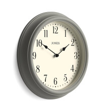 Jones Clocks Venetian wall clock | Classic round clock | 30cm | Grey | Arabic numerals | Traditional design ideal for kitchen, living room or bedroom