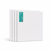 Exerz 60x60cm Pre Stretched Canvas 4 Pack 280gsm Cotton Painting