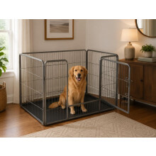 Doggy Style Heavy Duty Whelping Pen With Abs Tray Puppy Play Pen Puppies Cage Crate Cartes Cages Dog Training Playpen for Dogs and puppies (XL)